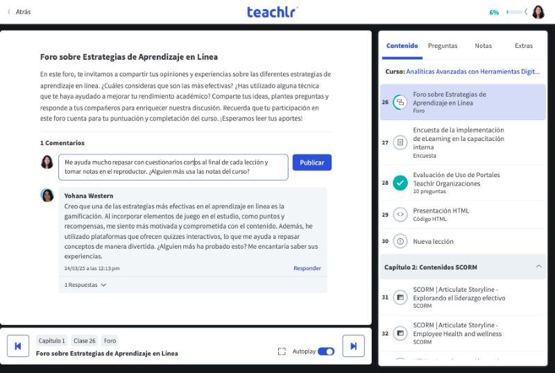 Comentario escrito en el foro, con el botón Publicar